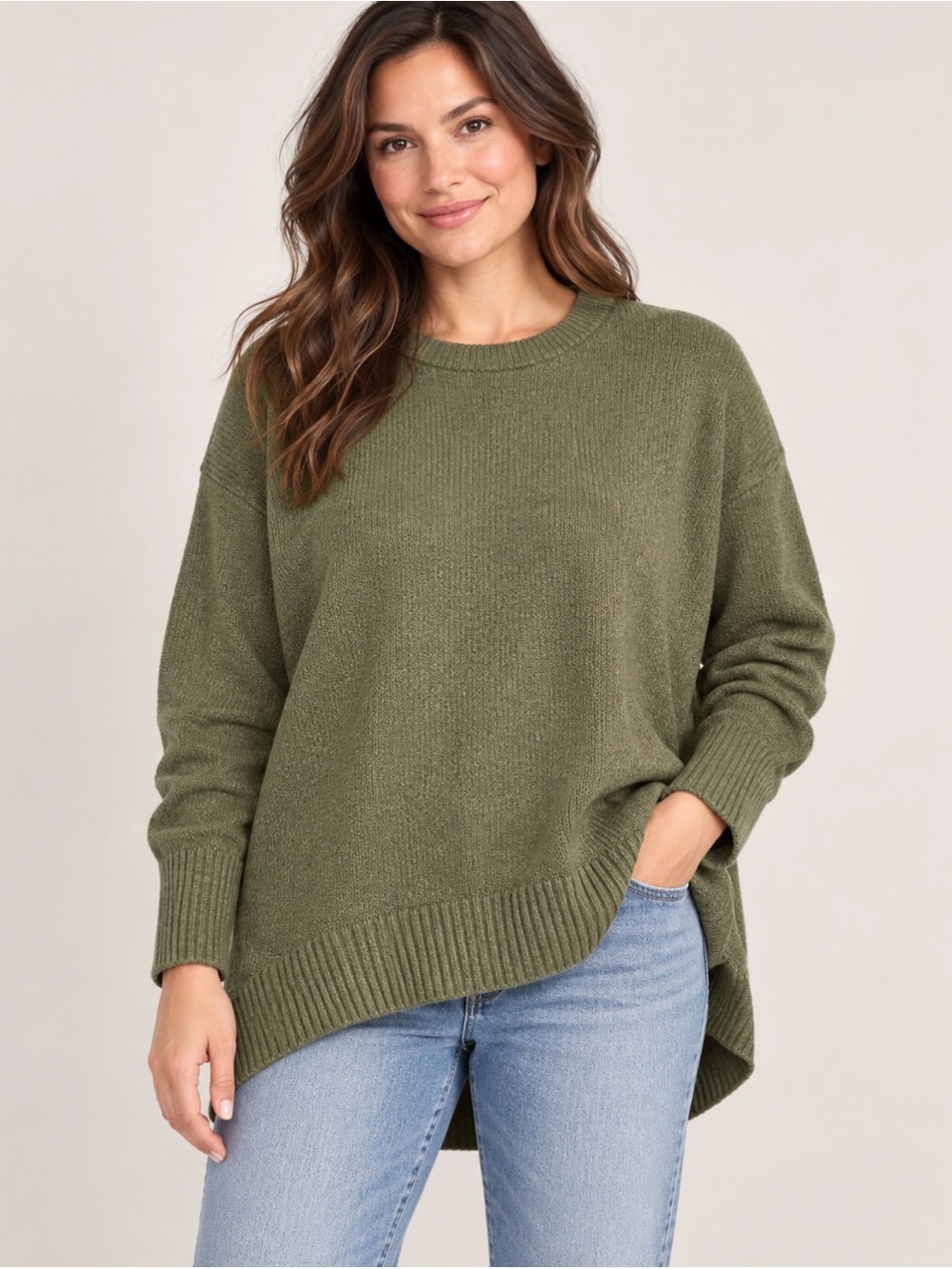 Old Navy Olive Green Crewneck Sweater